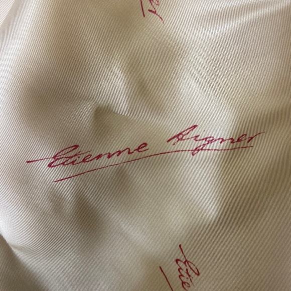 Etienne Aigner beige trench coat double breasted with belt size 8 - Picture 7 of 16